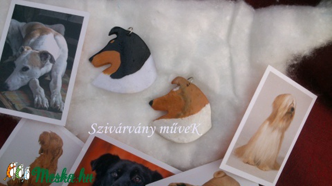 Tricolor skót juhászkutya fülbevaló -  - Meska.hu