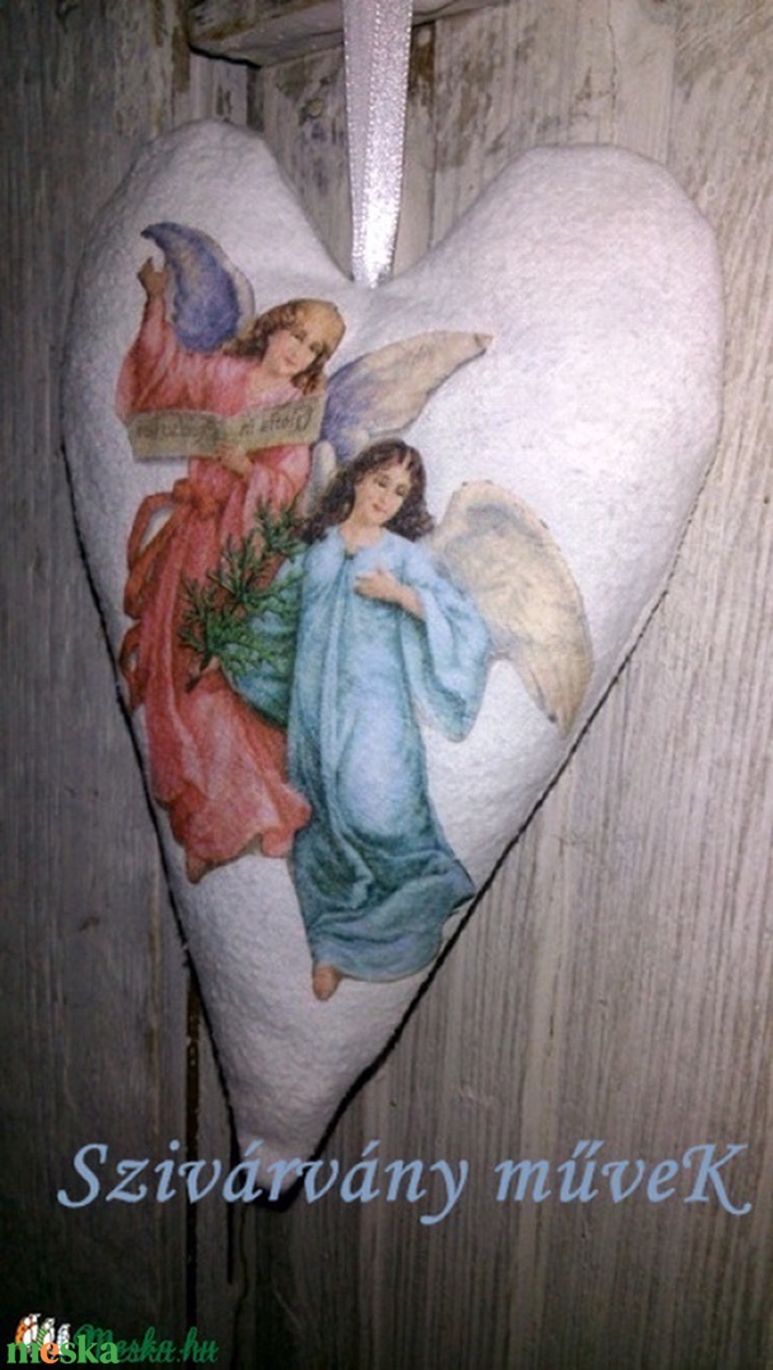 Vintage angyalok puha szív formán -  - Meska.hu Vintage angyalok puha szív formán -  - Meska.hu