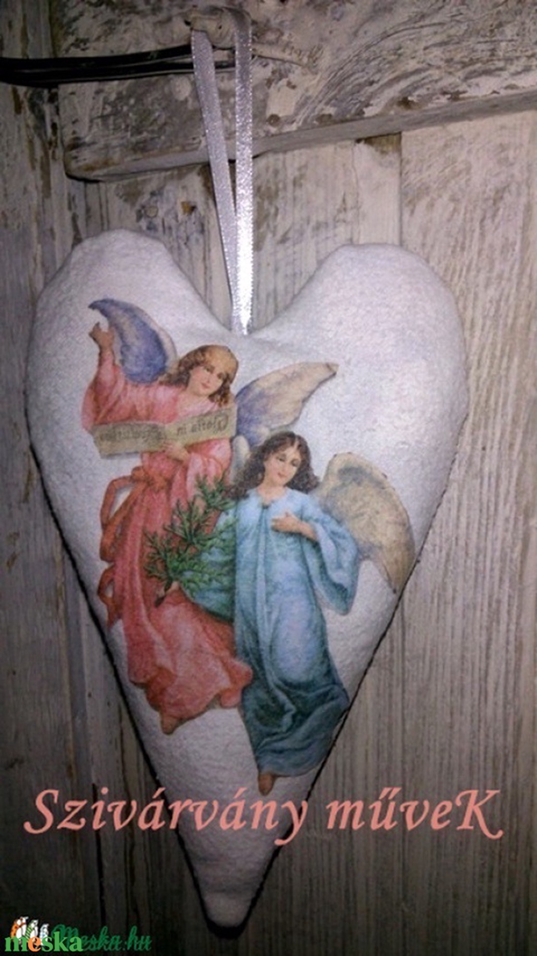 Vintage angyalok puha szív formán -  - Meska.hu Vintage angyalok puha szív formán -  - Meska.hu