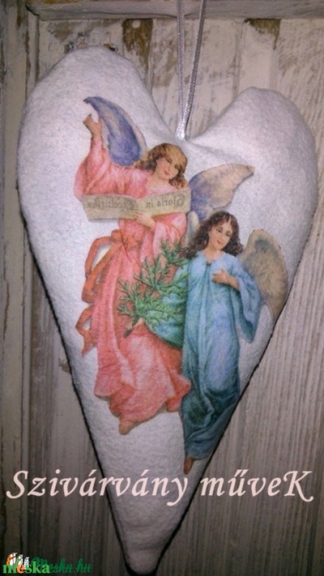 Vintage angyalok puha szív formán -  - Meska.hu Vintage angyalok puha szív formán -  - Meska.hu