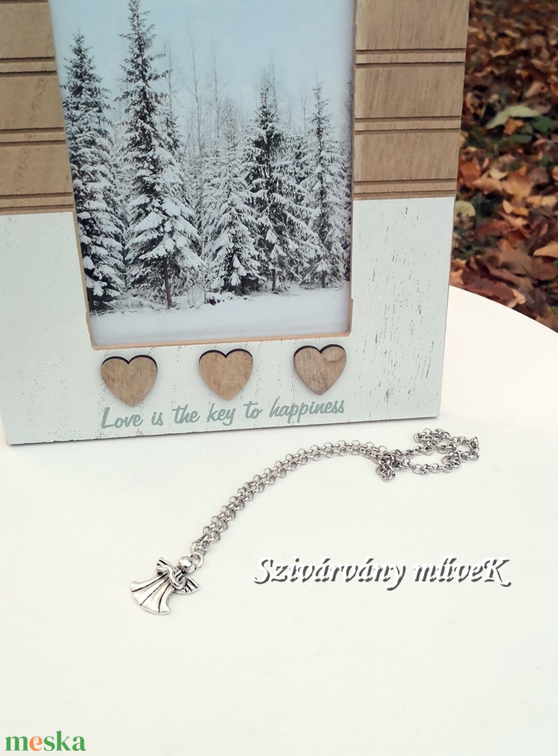 Antik ezüst színű lánc, angyal medállal -  - Meska.hu Antik ezüst színű lánc, angyal medállal -  - Meska.hu