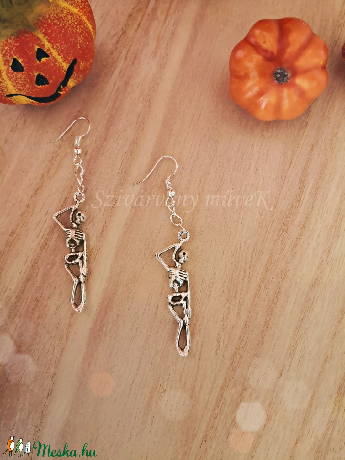 'Akasztott csontváz'  fülbevaló - ékszer - fülbevaló - lógó fülbevaló - Meska.hu