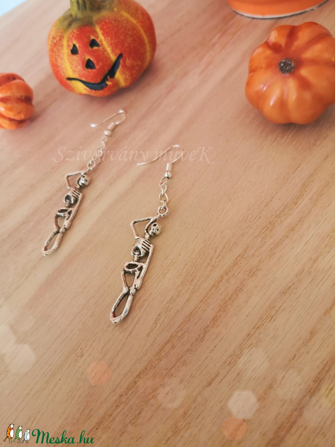 'Akasztott csontváz'  fülbevaló - ékszer - fülbevaló - lógó fülbevaló - Meska.hu