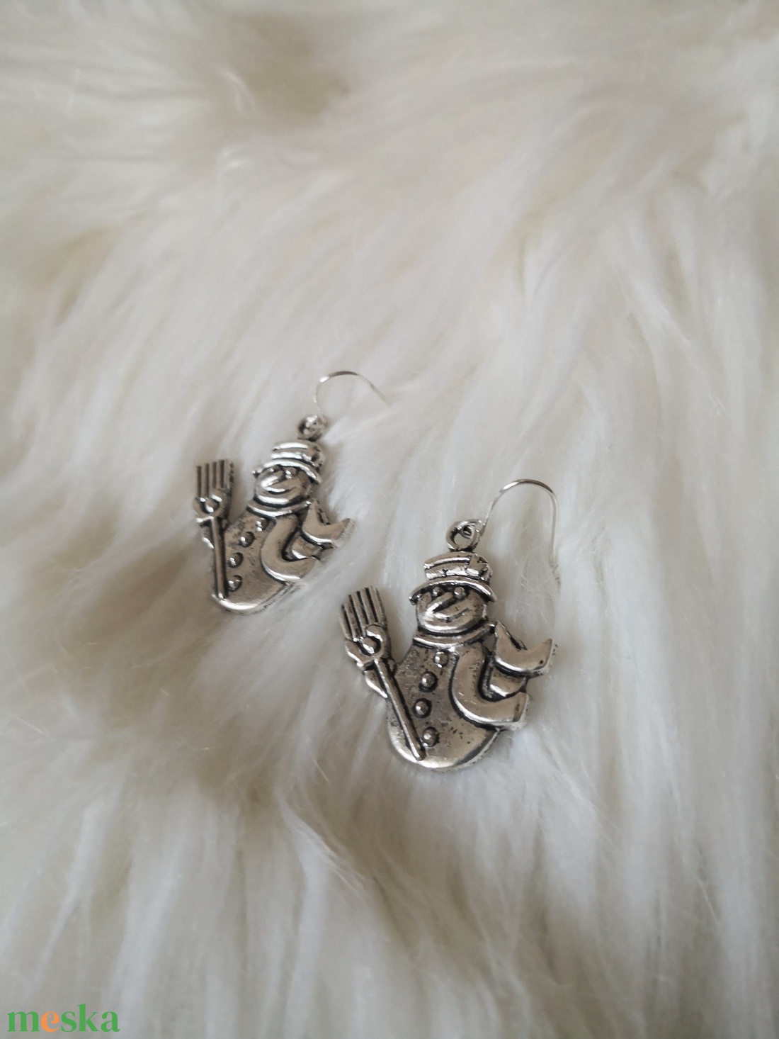 'Snowman'  fülbevaló - ékszer - fülbevaló - lógó fülbevaló - Meska.hu 'Snowman'  fülbevaló - ékszer - fülbevaló - lógó fülbevaló - Meska.hu