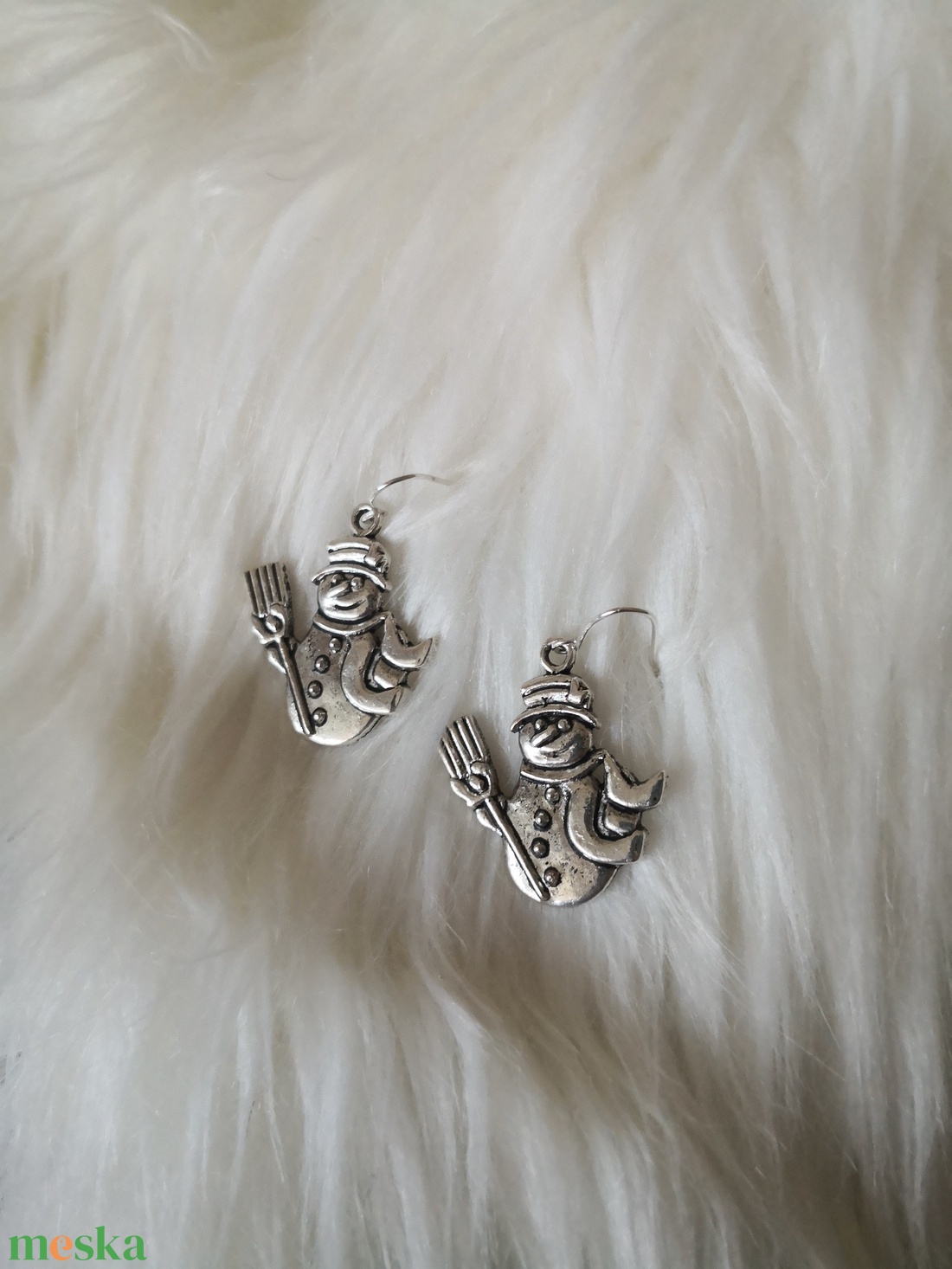 'Snowman'  fülbevaló - ékszer - fülbevaló - lógó fülbevaló - Meska.hu 'Snowman'  fülbevaló - ékszer - fülbevaló - lógó fülbevaló - Meska.hu