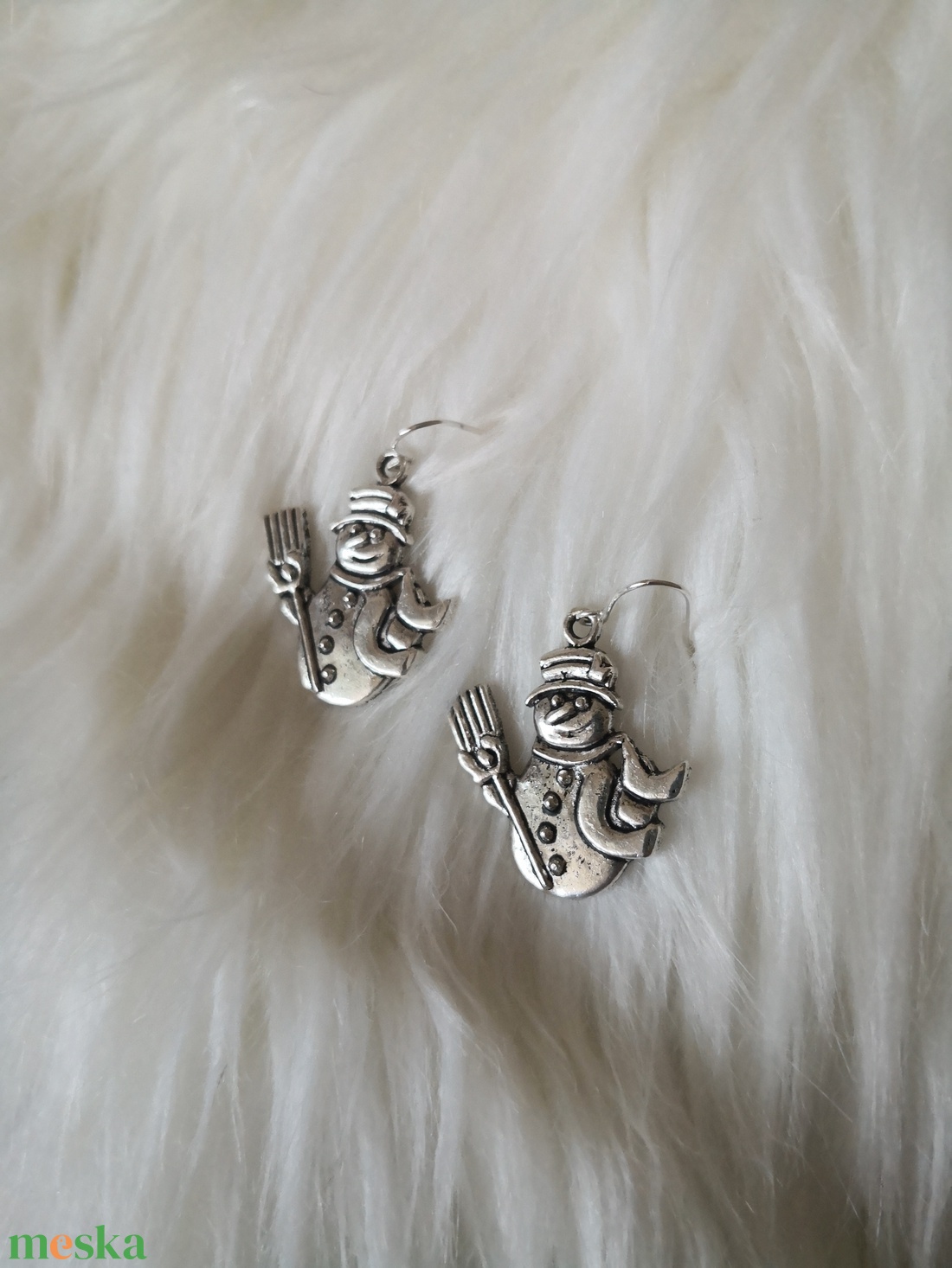 'Snowman'  fülbevaló - ékszer - fülbevaló - lógó fülbevaló - Meska.hu 'Snowman'  fülbevaló - ékszer - fülbevaló - lógó fülbevaló - Meska.hu