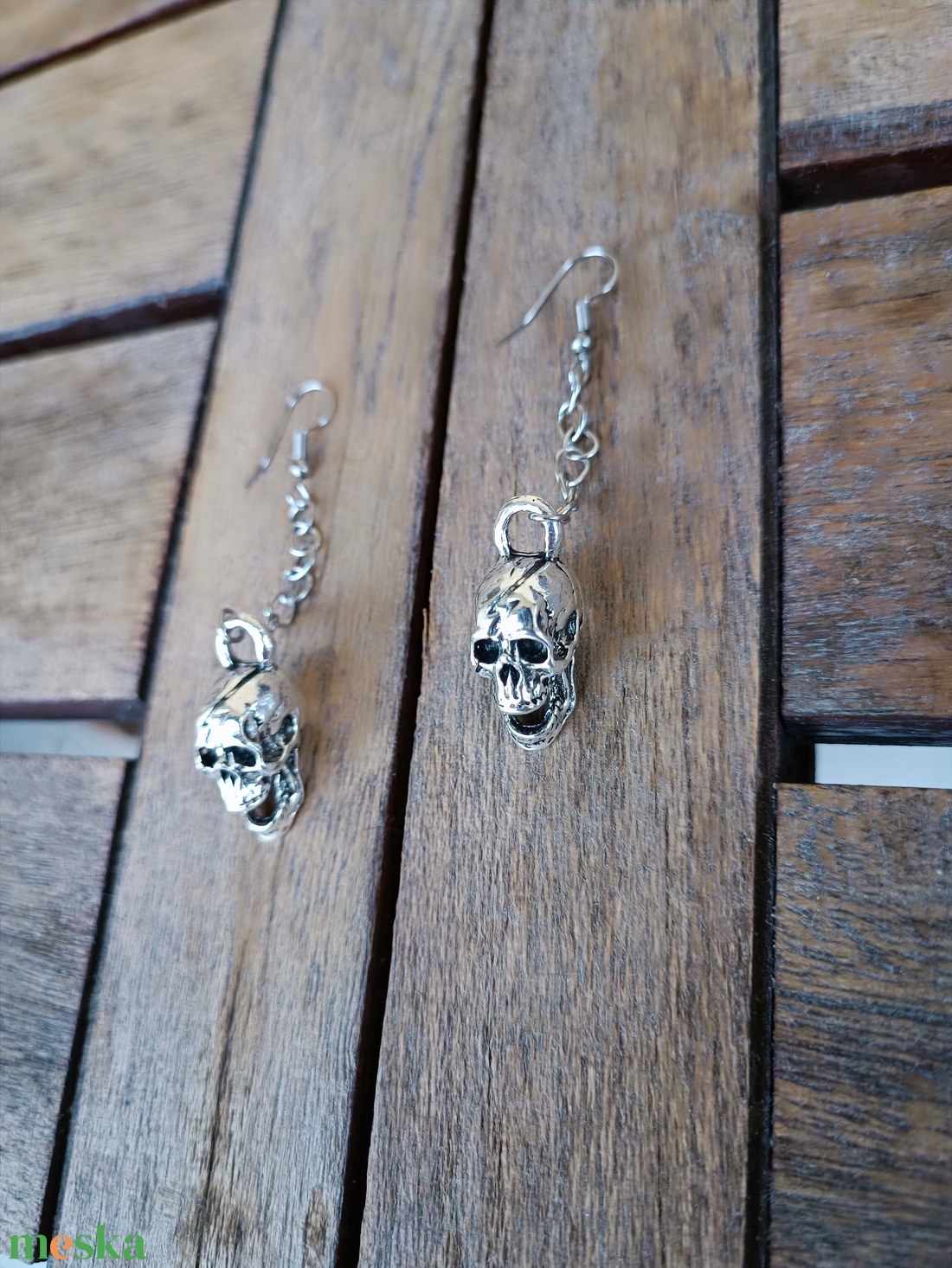 Koponya fülbevaló - ékszer - fülbevaló - lógó fülbevaló - Meska.hu Koponya fülbevaló - ékszer - fülbevaló - lógó fülbevaló - Meska.hu