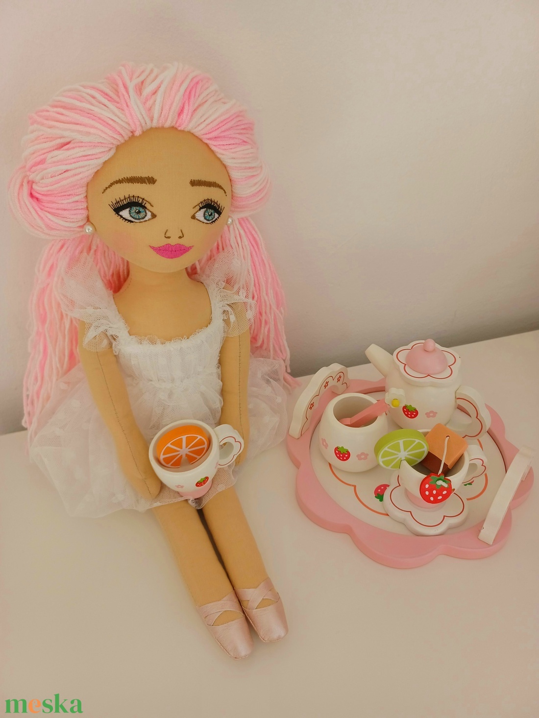 Rózsa Panni 46 cm-es baba - játék & sport - baba & babaház - öltöztethető baba - Meska.hu