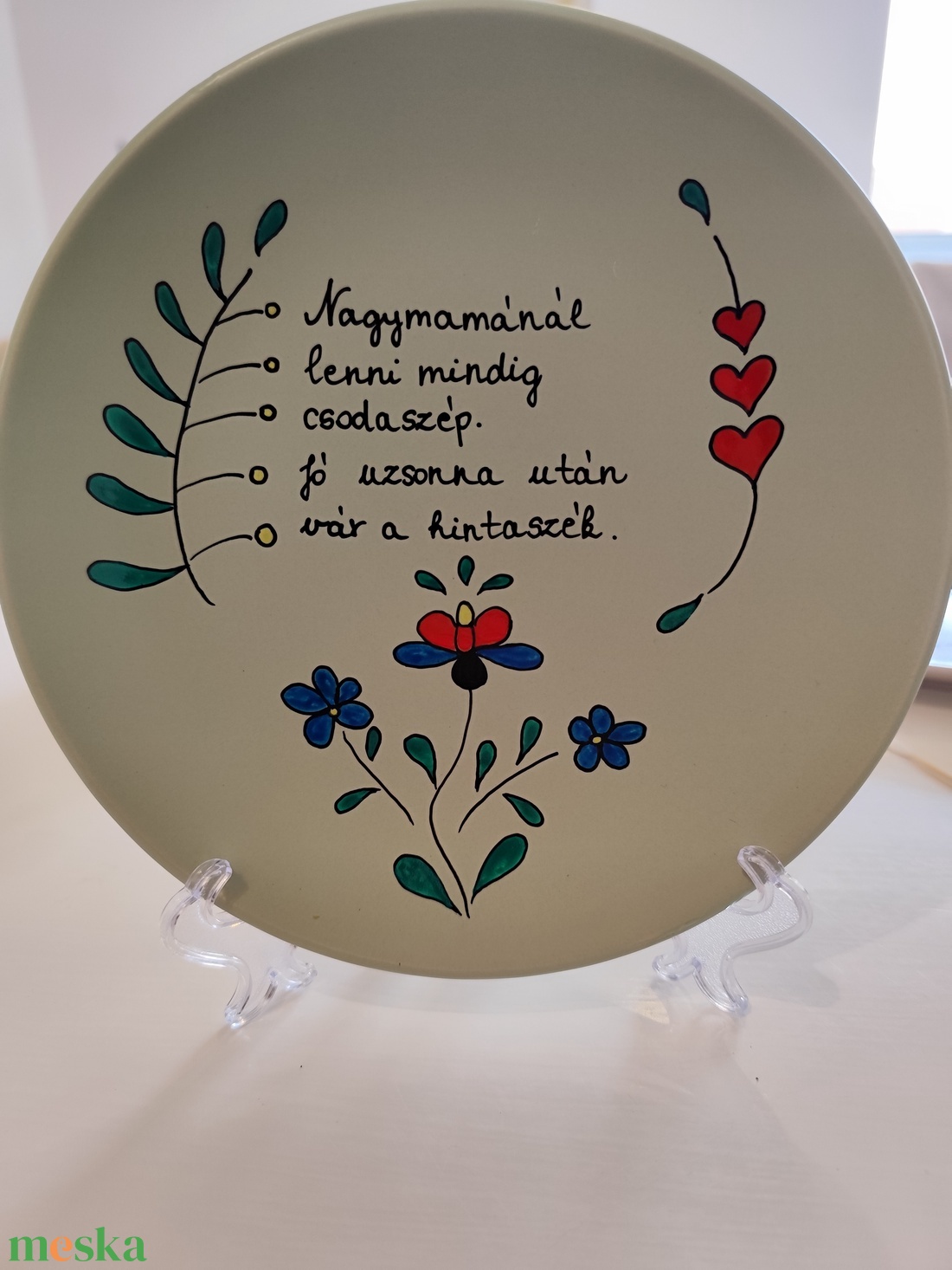 Ajndék nagymamnak szeretettel - otthon & életmód - konyhafelszerelés, tálalás - tálalás - tányér & étkészlet - Meska.hu