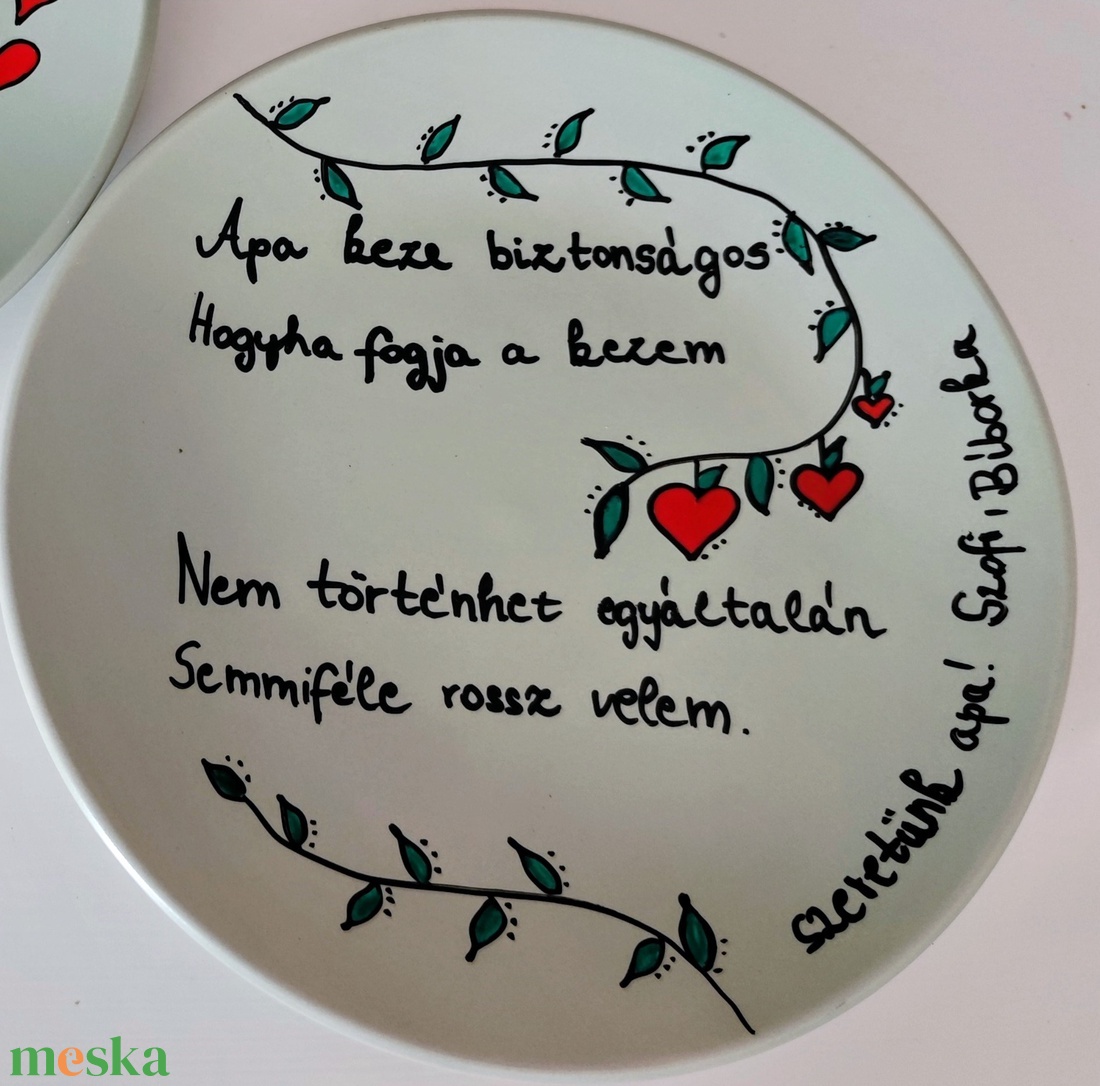 Apk napja tnyér - otthon & életmód - konyhafelszerelés, tálalás - tálalás - tányér & étkészlet - Meska.hu