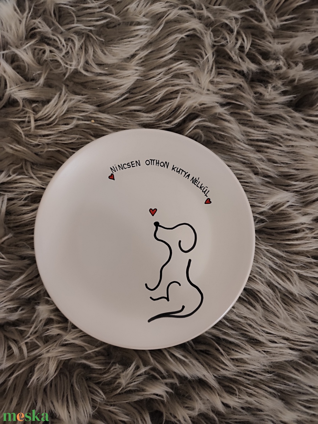 Nincsen otthon kutya nélkül  - otthon & életmód - konyhafelszerelés, tálalás - tálalás - tányér & étkészlet - Meska.hu