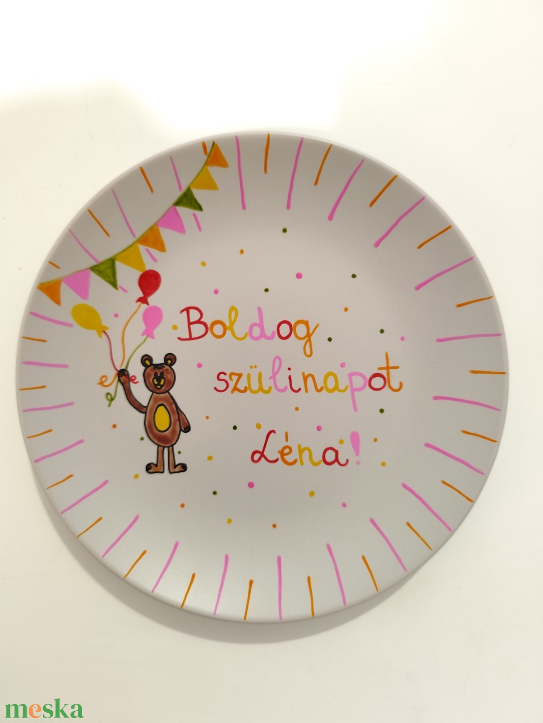 Születésnapi tányér - otthon & életmód - konyhafelszerelés, tálalás - tálalás - tányér & étkészlet - Meska.hu