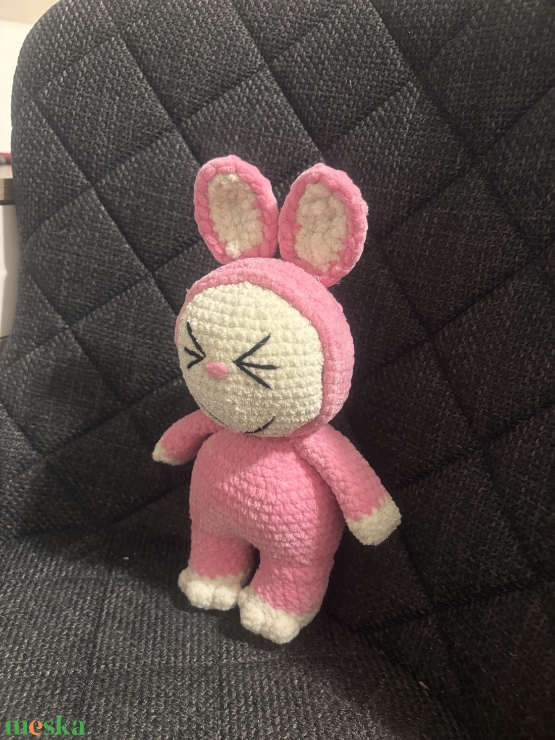Horgolt Labubu amigurumi � puha, kézzel készült figura, rendelésre is - kellékek & szerszámok - vegyes alapanyag - zsenília - Meska.hu