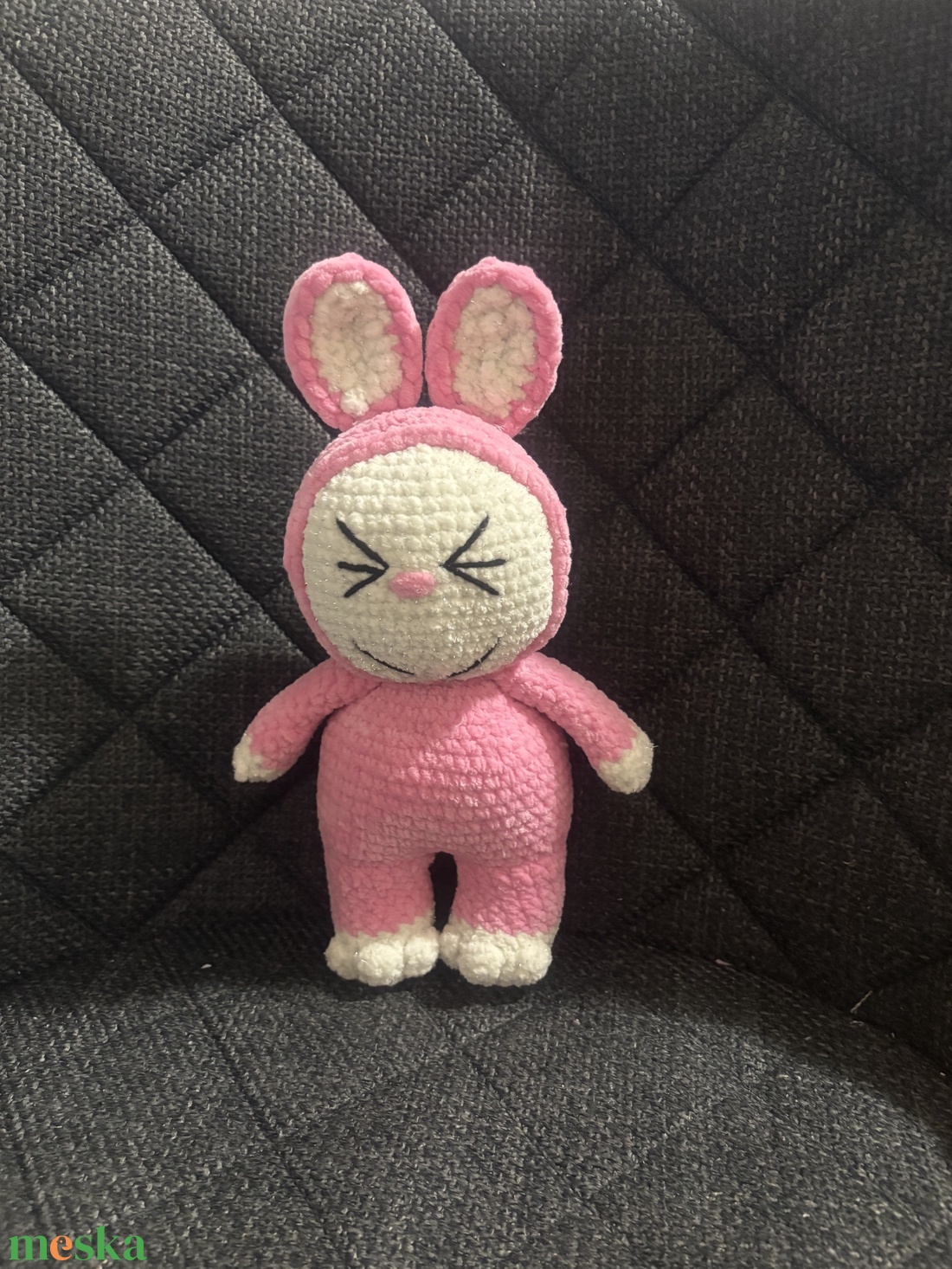 Horgolt Labubu amigurumi � puha, kézzel készült figura, rendelésre is - kellékek & szerszámok - vegyes alapanyag - zsenília - Meska.hu