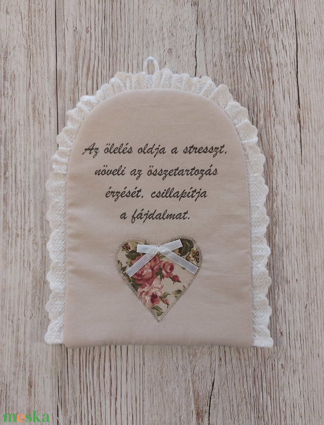 Pozitív gondolatok, Vintage stílusú textilkép - otthon & életmód - dekoráció - kép & falikép - táblakép - Meska.hu