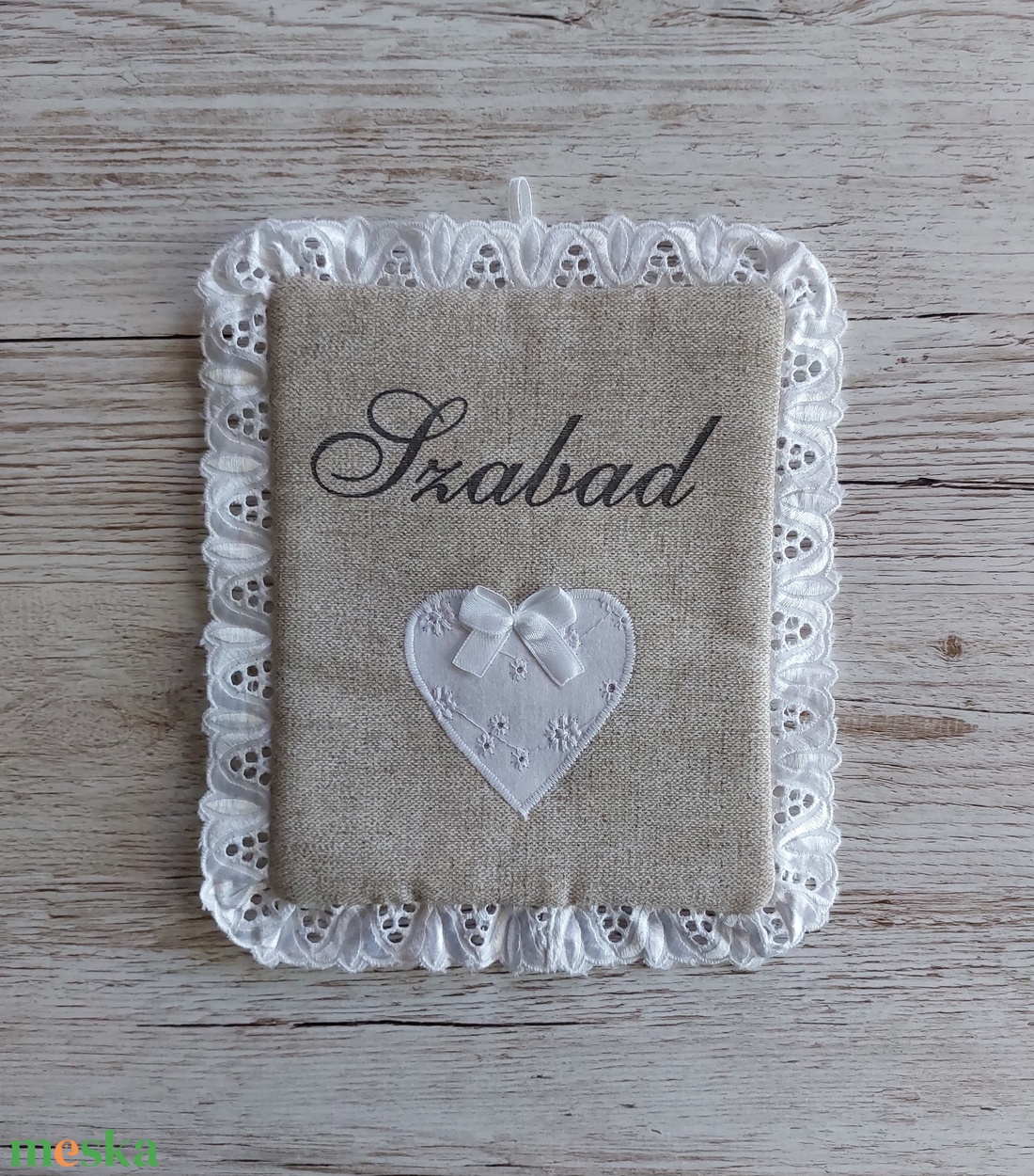 Szabad-Foglalt tábla fürdőszoba ajtóra, Vintage stílusban - otthon & életmód - dekoráció - kép & falikép - táblakép - Meska.hu