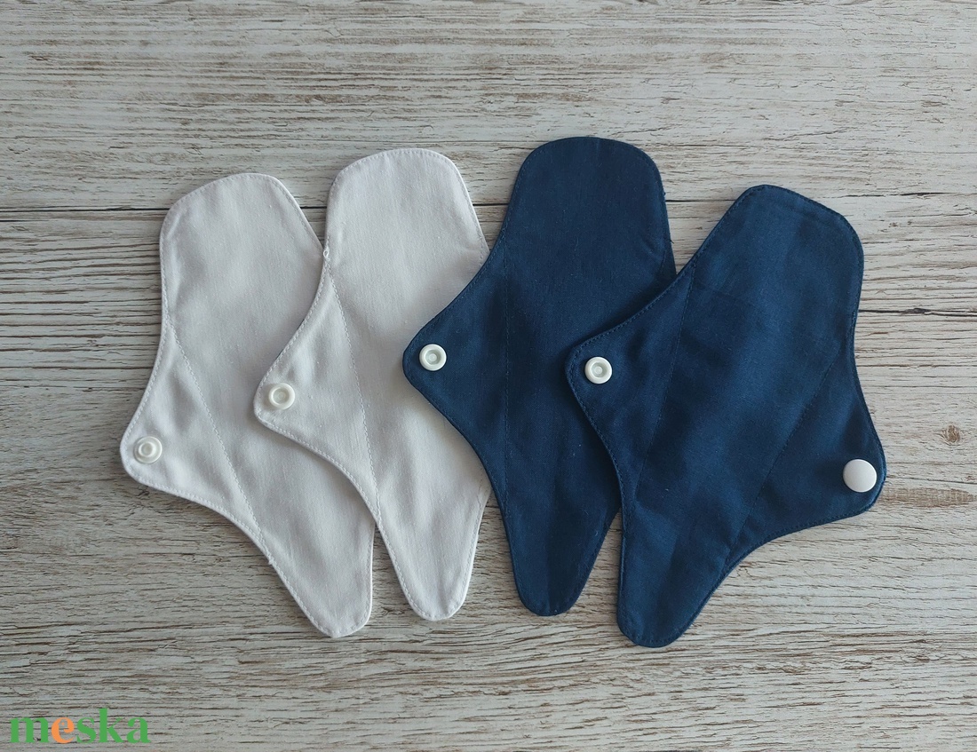 Tisztasági betét,intim betét,tanga betét,fehér,sötétkék és pöttyös  pamutvászonból,NoWaste - szépségápolás - intim higiénia - tisztasági betét - Meska.hu
