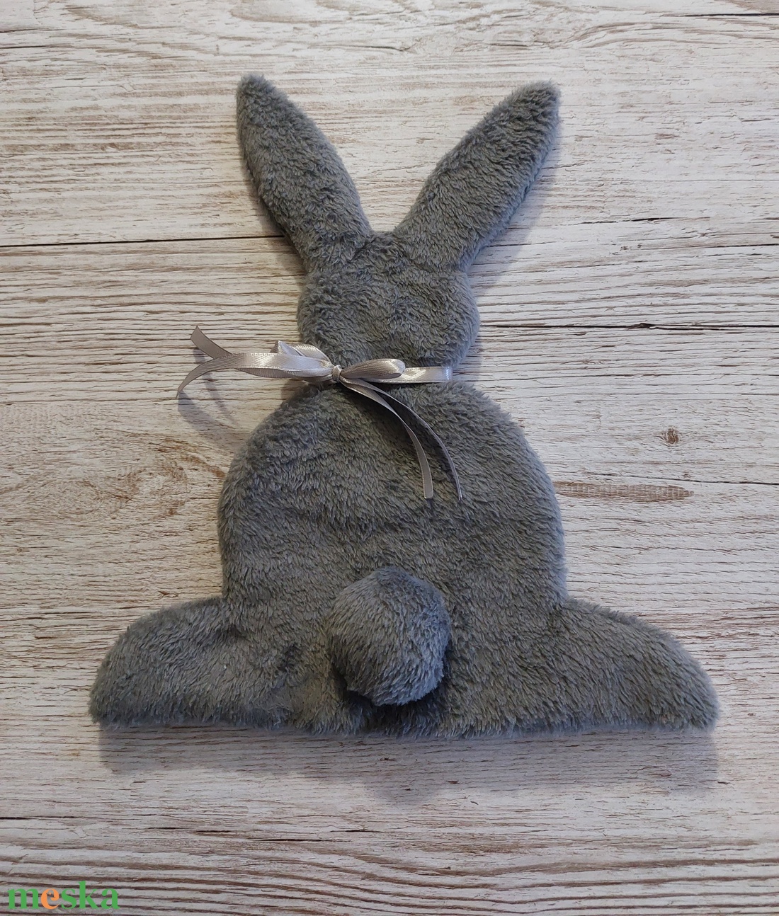 Húsvéti dekoráció,szürke wellsoft anyagból - otthon & életmód - dekoráció - ajtó- és ablak dekoráció - ajtódísz & kopogtató - Meska.hu