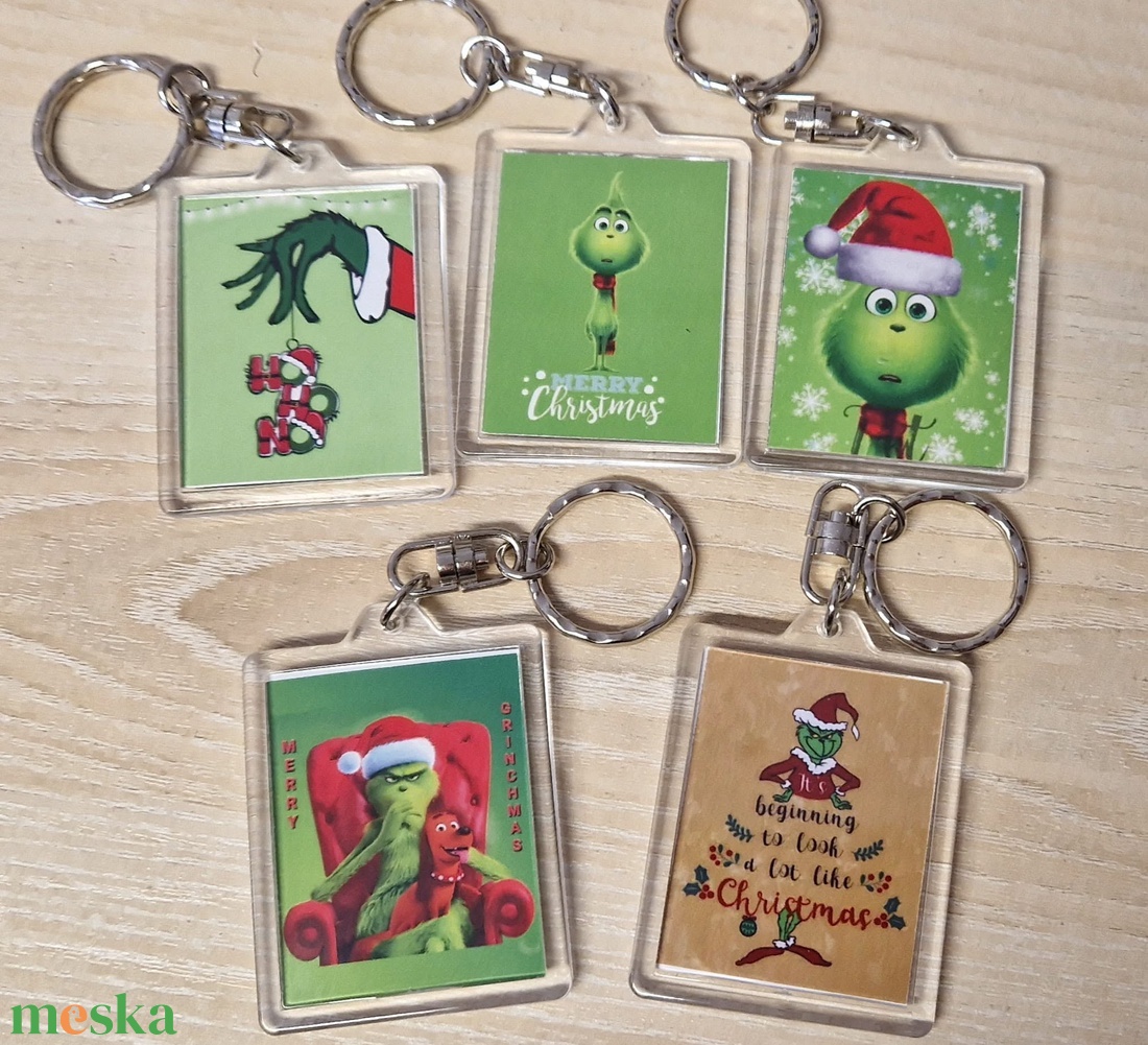 Grincs akril kulcstartó � forgószemes - táska & tok - kulcstartó & táskadísz - kulcstartó - Meska.hu