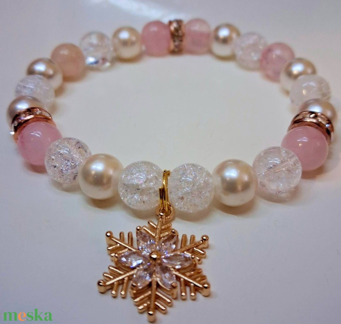 Gyöngyharmat Ásványkarkötő - ékszer - karkötő - ásványkarkötő - Meska.hu