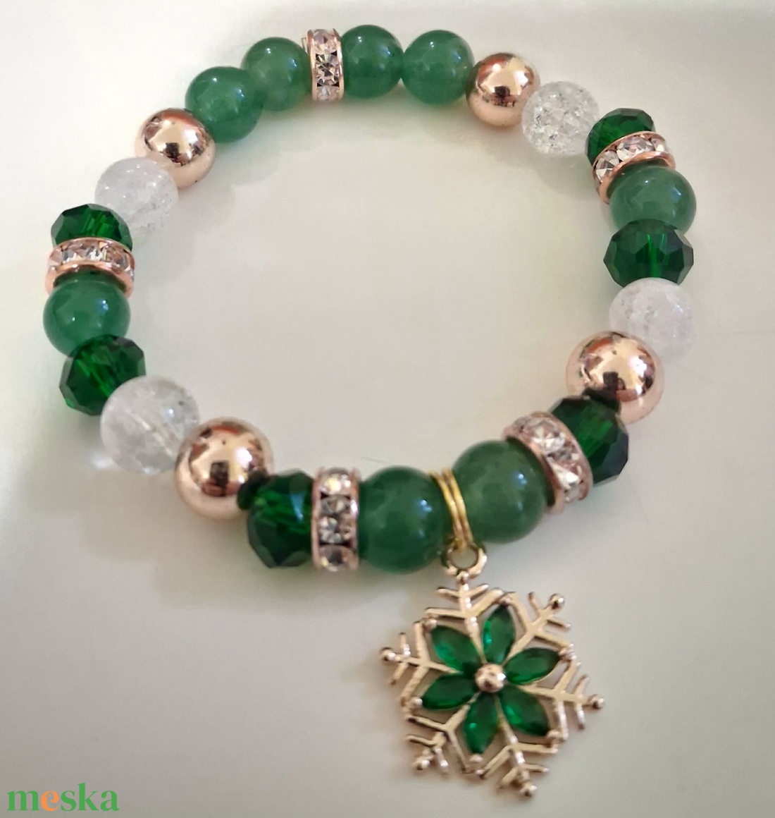 Erdei szív Ásványkarkötő - ékszer - karkötő - ásványkarkötő - Meska.hu