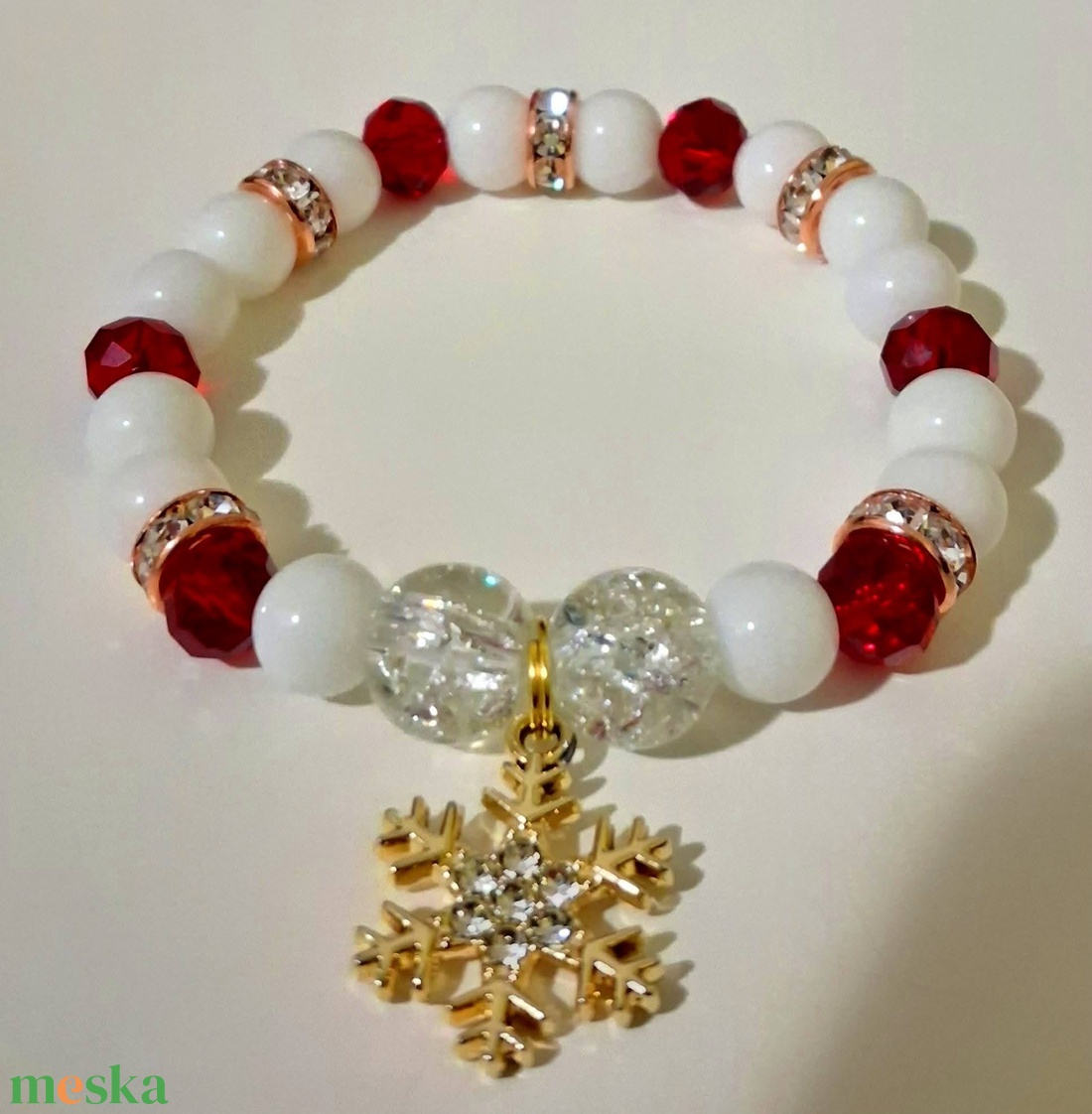 Téli csillanásÁsványkarkötő - ékszer - karkötő - ásványkarkötő - Meska.hu