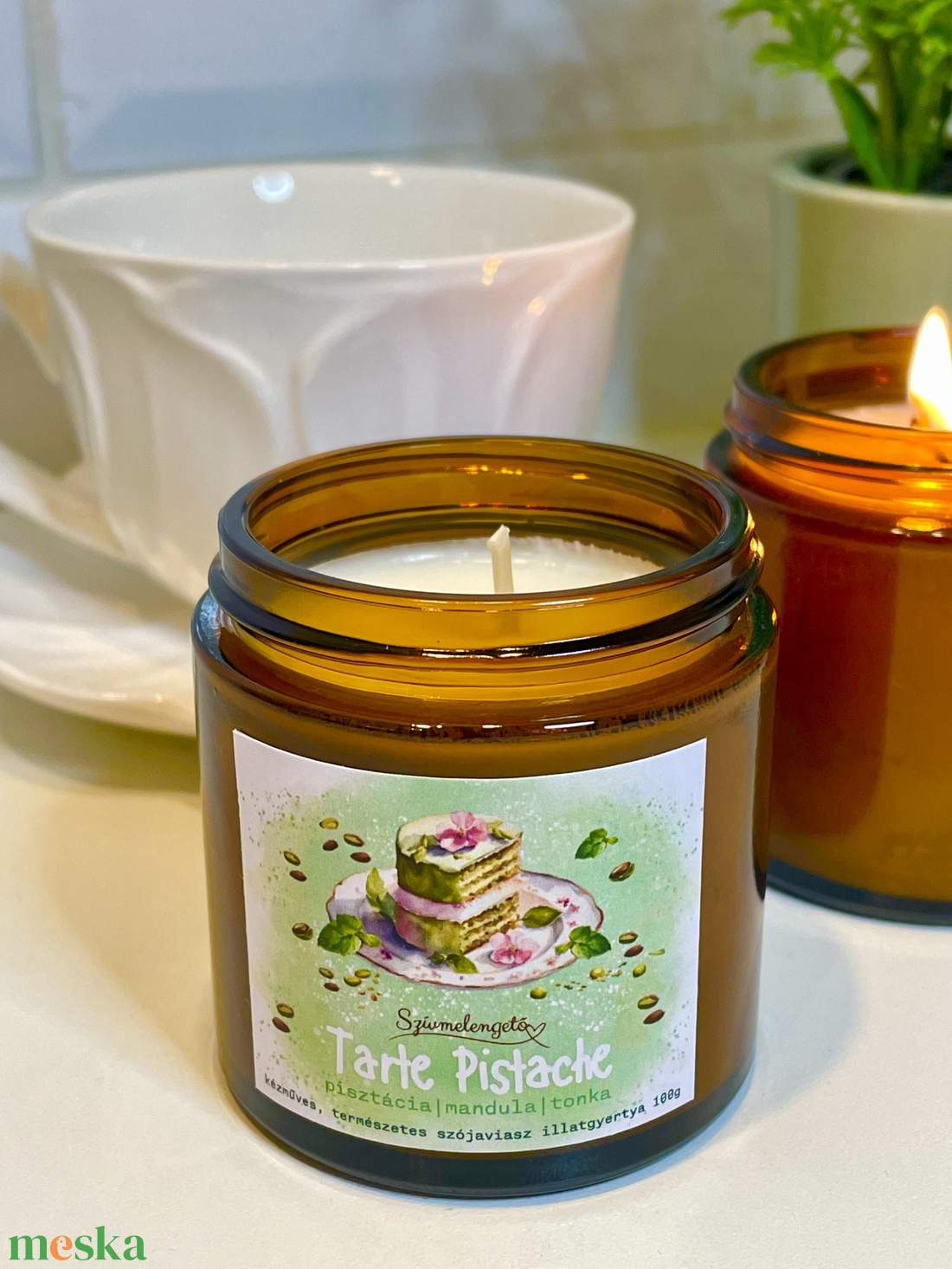 Tarte pistache pisztácia sütemény illatú szójagyertya - otthon & életmód - gyertya, illat, aroma - gyertya - Meska.hu Tarte pistache pisztácia sütemény illatú szójagyertya - otthon & életmód - gyertya, illat, aroma - gyertya - Meska.hu