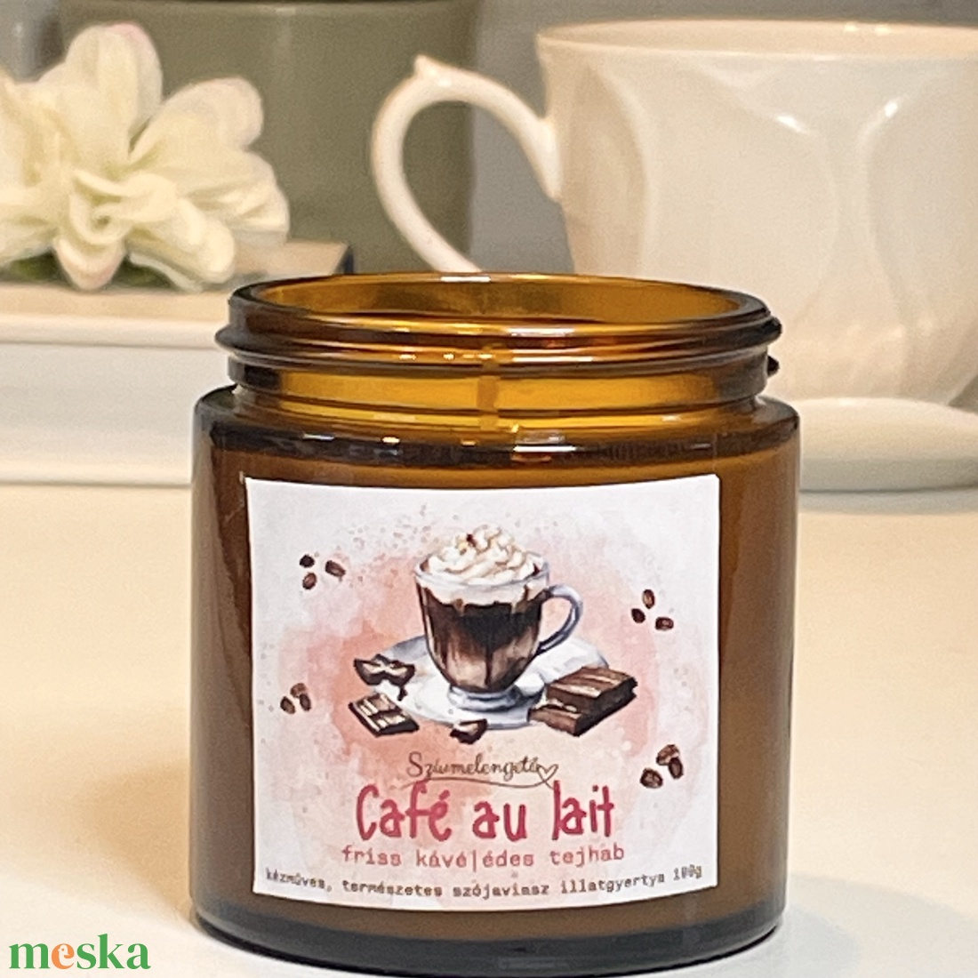 Café au lait kávé illatú szójagyertya - otthon & életmód - gyertya, illat, aroma - gyertya - Meska.hu Café au lait kávé illatú szójagyertya - otthon & életmód - gyertya, illat, aroma - gyertya - Meska.hu