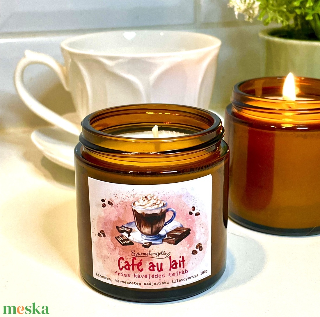 Café au lait kávé illatú szójagyertya - otthon & életmód - gyertya, illat, aroma - gyertya - Meska.hu Café au lait kávé illatú szójagyertya - otthon & életmód - gyertya, illat, aroma - gyertya - Meska.hu