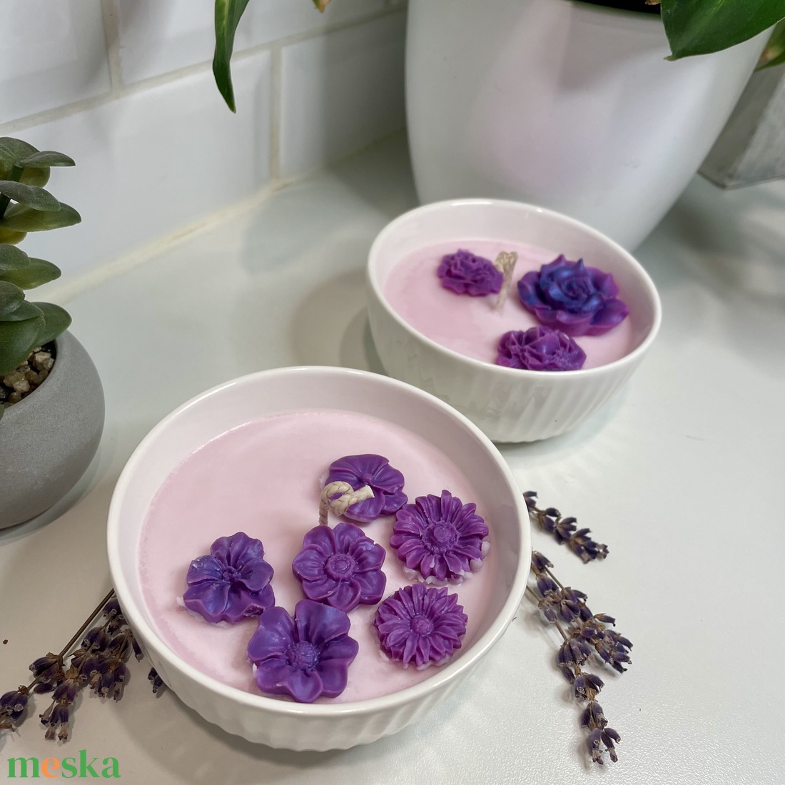 Provence levendula - füge illatú szójagyertya - otthon & életmód - gyertya, illat, aroma - gyertya - Meska.hu