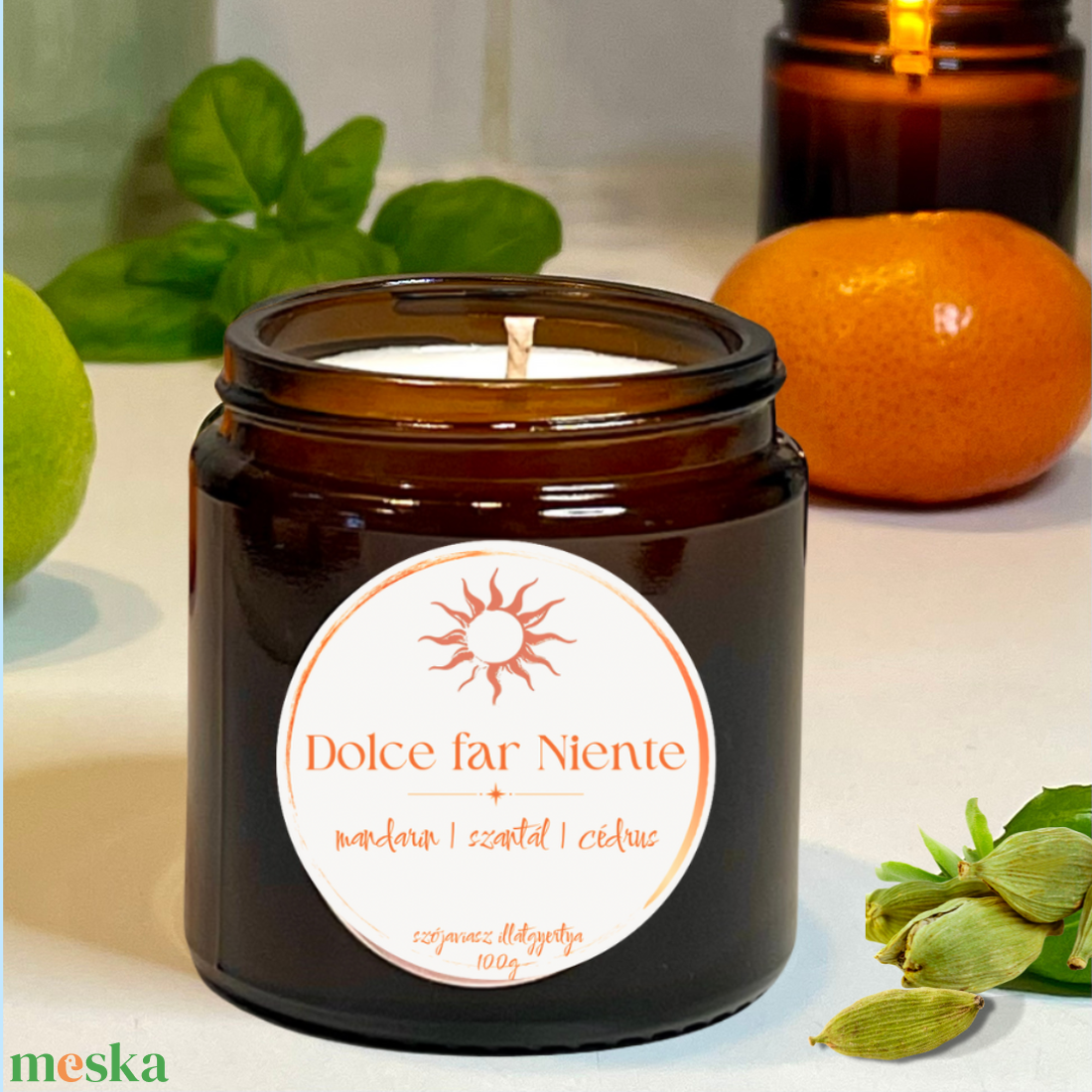 Dolce far Niente - Édes semmittevés szójagyertya - otthon & életmód - gyertya, illat, aroma - gyertya - Meska.hu