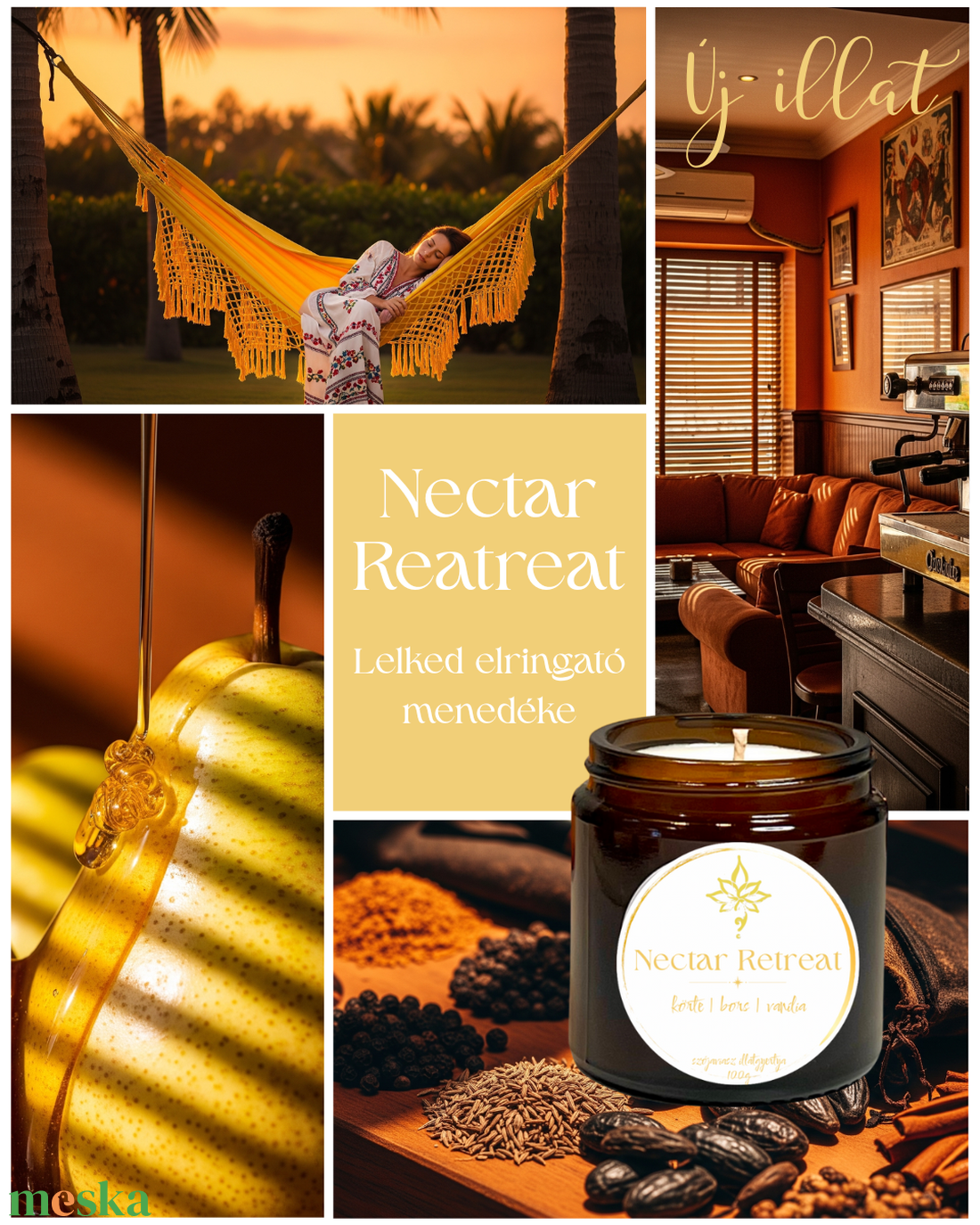 Nectar Retreat szójagyertya - finoman fűszeres édes körte illattal - otthon & életmód - gyertya, illat, aroma - gyertya - Meska.hu Nectar Retreat szójagyertya - finoman fűszeres édes körte illattal - otthon & életmód - gyertya, illat, aroma - gyertya - Meska.hu