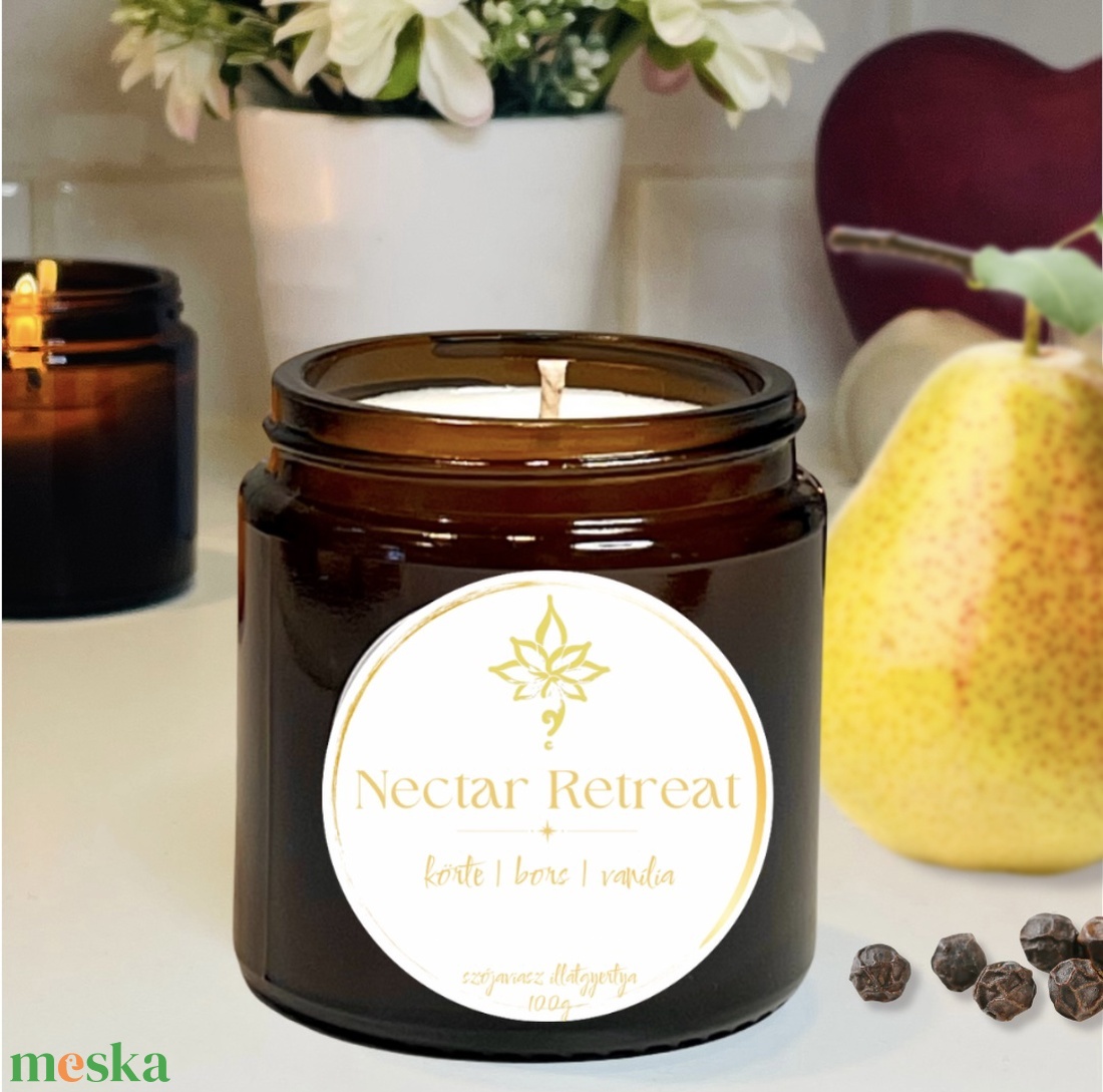 Nectar Retreat szójagyertya - finoman fűszeres édes körte illattal - otthon & életmód - gyertya, illat, aroma - gyertya - Meska.hu Nectar Retreat szójagyertya - finoman fűszeres édes körte illattal - otthon & életmód - gyertya, illat, aroma - gyertya - Meska.hu