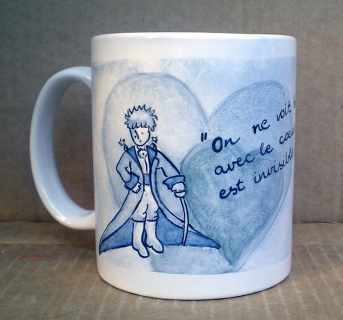 Rózsás - Kis Herceges bögre megrendelésére -  - Meska.hu