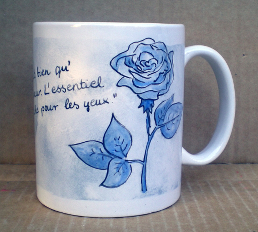 Rózsás - Kis Herceges bögre megrendelésére -  - Meska.hu