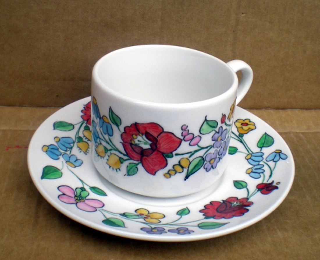 Kalocsai mintás kávéskészlet Katka0205-nek félretéve! -  - Meska.hu