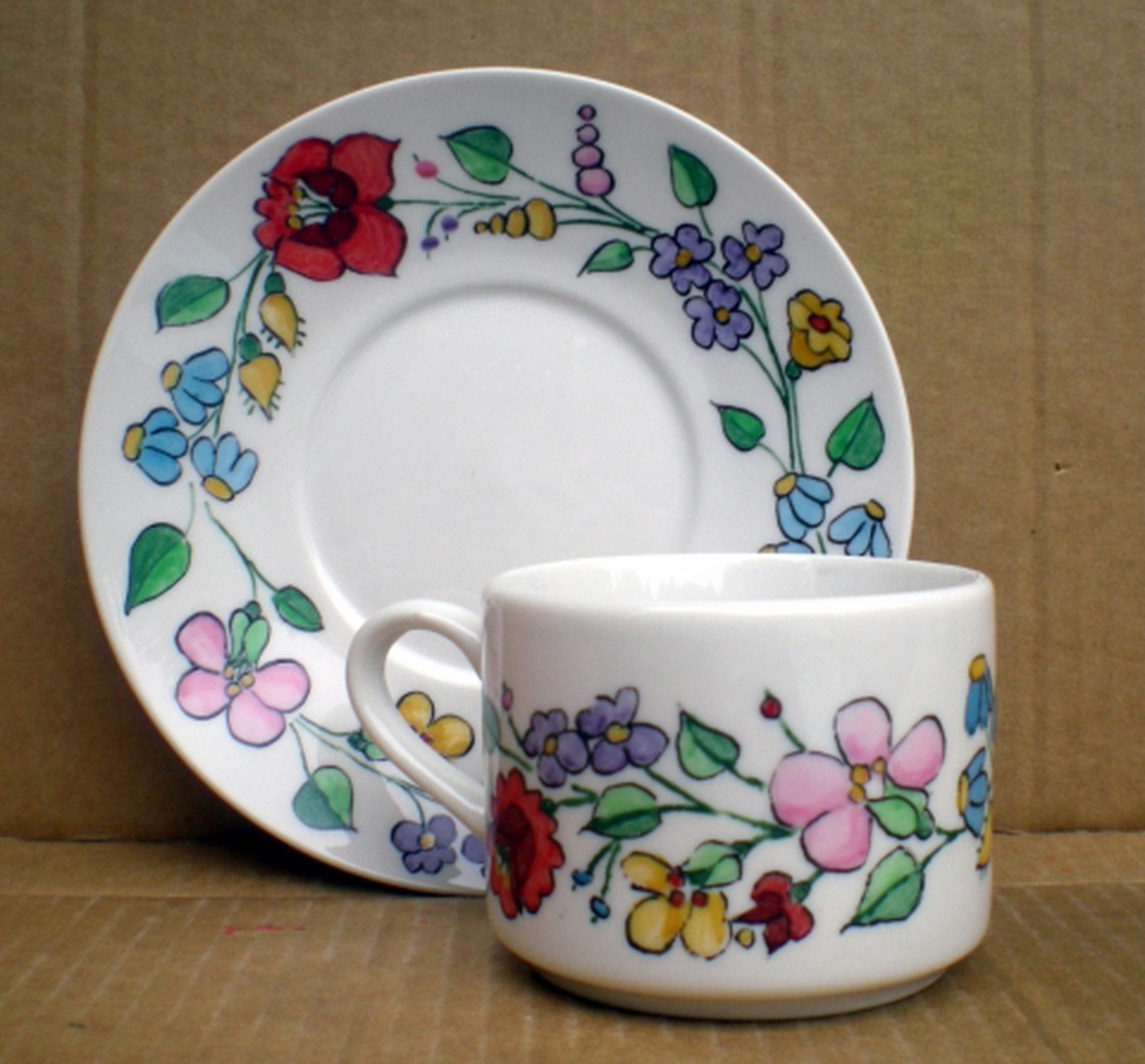 Kalocsai mintás kávéskészlet Katka0205-nek félretéve! -  - Meska.hu