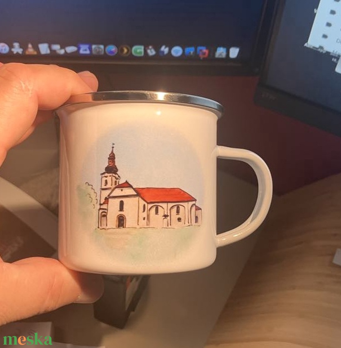 Zománcozott bögre egyedi mintával - otthon & életmód - konyhafelszerelés, tálalás - tálalás - bögre & csésze - Meska.hu