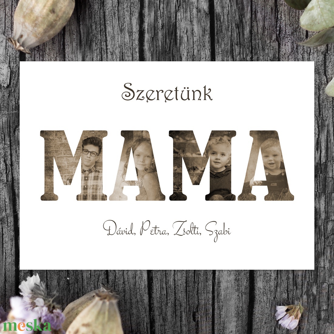 Vintage Szeretünk MAMA grafika - Szerkeszthető ajándék mamának, saját fotókkal (digitálisan vagy fotópapíron) - művészet - grafika & illusztráció - digitális - Meska.hu Vintage Szeretünk MAMA grafika - Szerkeszthető ajándék mamának, saját fotókkal (digitálisan vagy fotópapíron) - művészet - grafika & illusztráció - digitális - Meska.hu