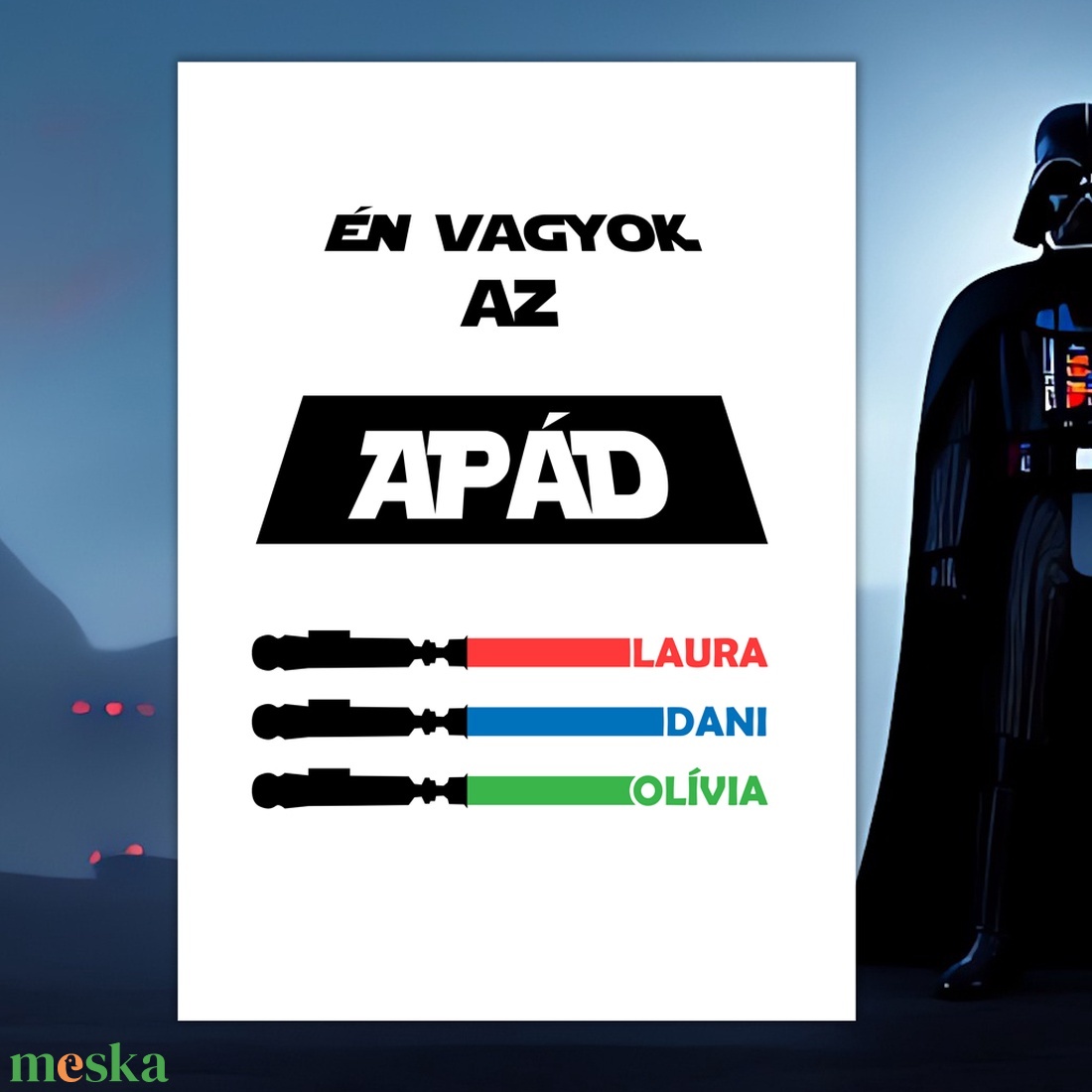 Én vagyok az apád Star Wars grafika A/4-es méretben (fotópapírra nyomtatva vagy keretezve) vicces szöveggel - művészet - grafika & illusztráció - digitális - Meska.hu