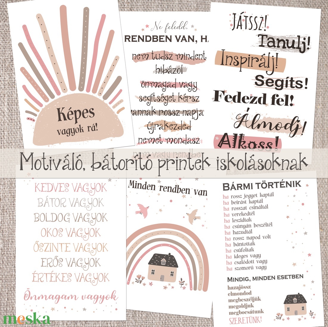Motiváló, bátorító dekor print iskolásoknak A/4-es méretben (fotópapírra nyomtatva vagy keretezve)  - otthon & életmód - dekoráció - fali és függő dekoráció - falra akasztható dekor - Meska.hu
