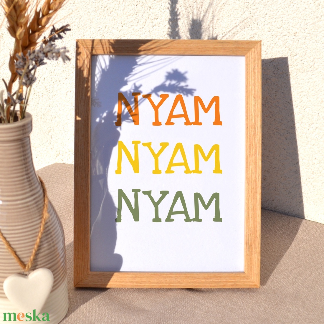 NYAM NYAM NYAM vicces dekor print a konyhába - fotópapírra nyomtatva, akár keretezve - otthon & életmód - konyhafelszerelés, tálalás - konyhai dekoráció - konyhai dísz - Meska.hu