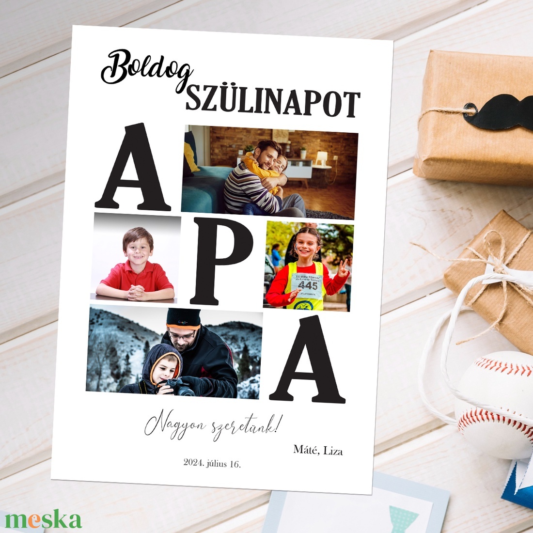 Boldog szülinapot APA! Szerkeszthető fényképes grafika apának - digitálisan, fotópapíron vagy akár keretezve - művészet - grafika & illusztráció - digitális - Meska.hu