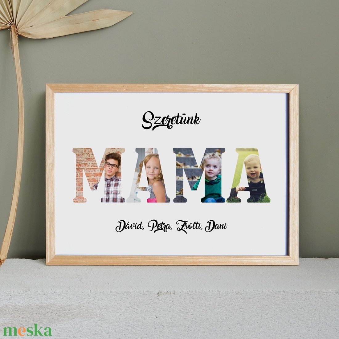 Szeretünk MAMA! Szerkeszthető ajándék mamának, fekete-fehér grafika saját fotókkal (digitálisan vagy fotópapíron) - művészet - grafika & illusztráció - digitális - Meska.hu