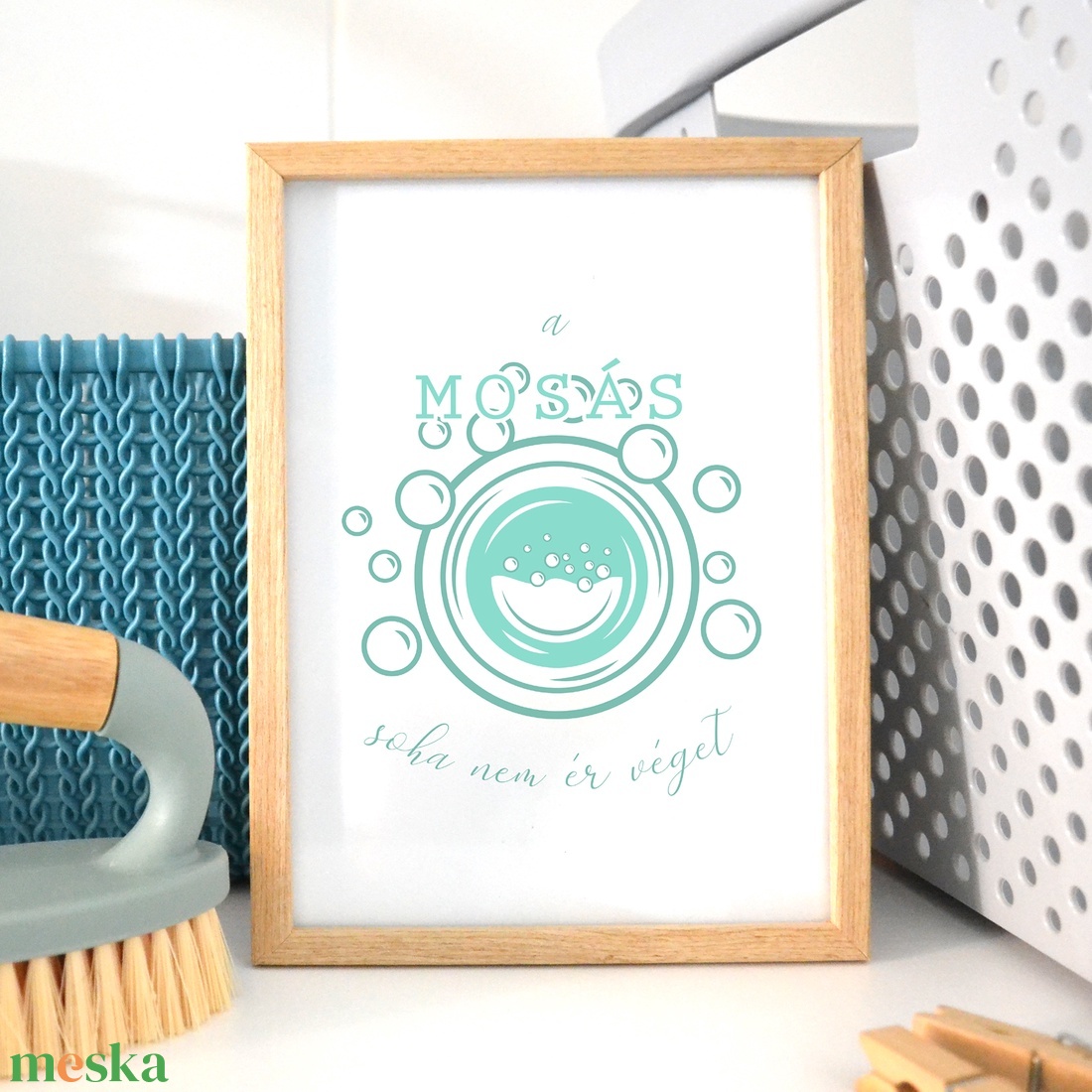 Mosógépes dekor print - fotópapírra nyomtatva vagy keretezve - mosás, háziasszonyoknak akciós termékkép 1
