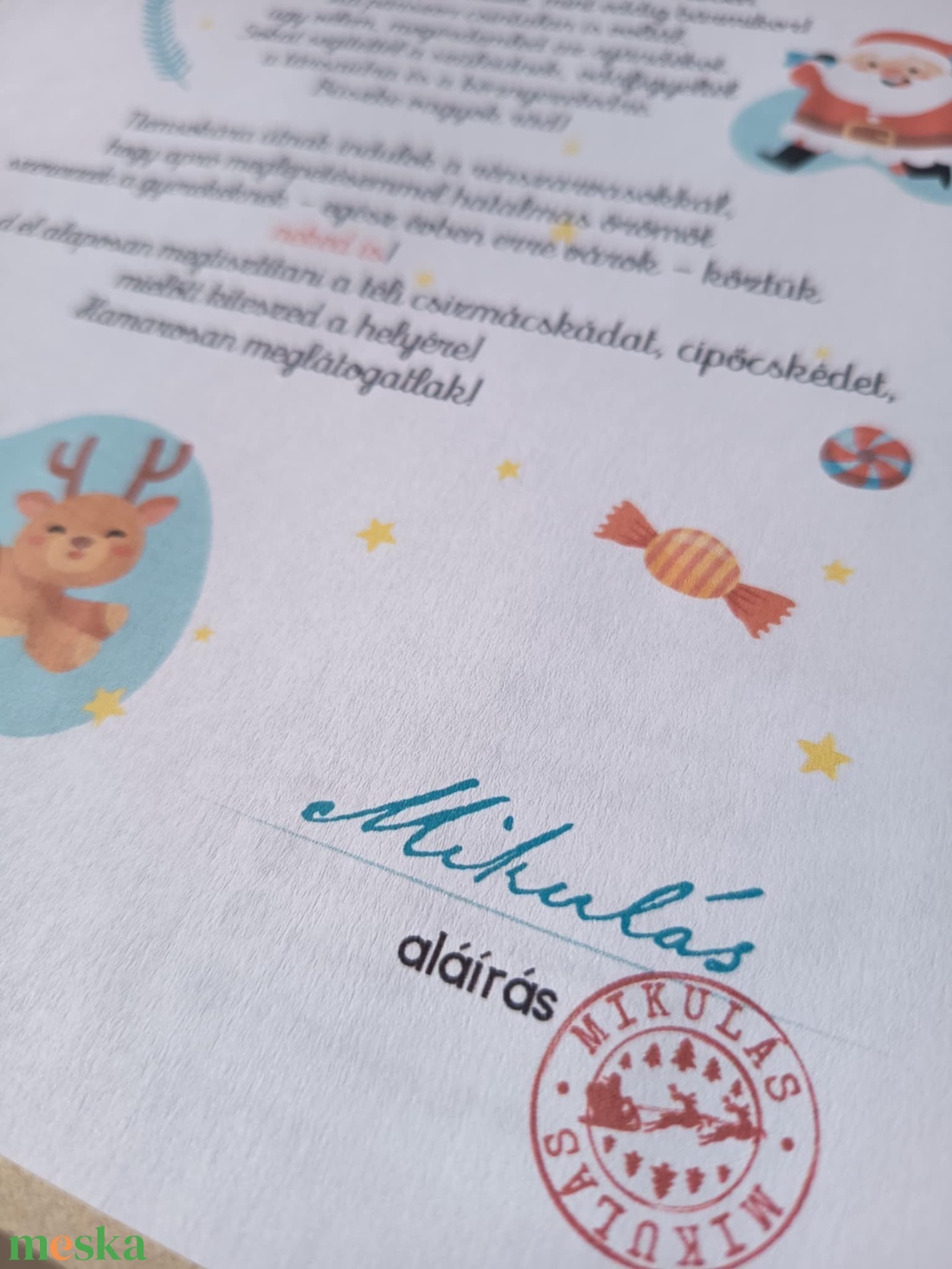 Névre szóló levél a Mikulástól (digitális kép vagy levélpapírra nyomtatva A/4-es méretben) - karácsony - mikulás - mikulás ajándékok - Meska.hu