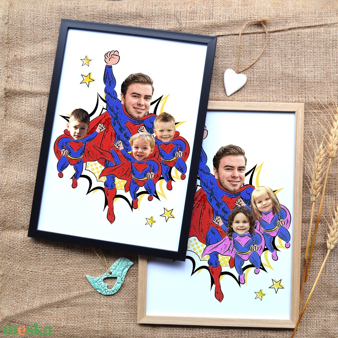 Szuperapa! Szuperhősös grafika apának fotópapíron (A/4) szerkeszthető ajándék - művészet - grafika & illusztráció - digitális - Meska.hu
