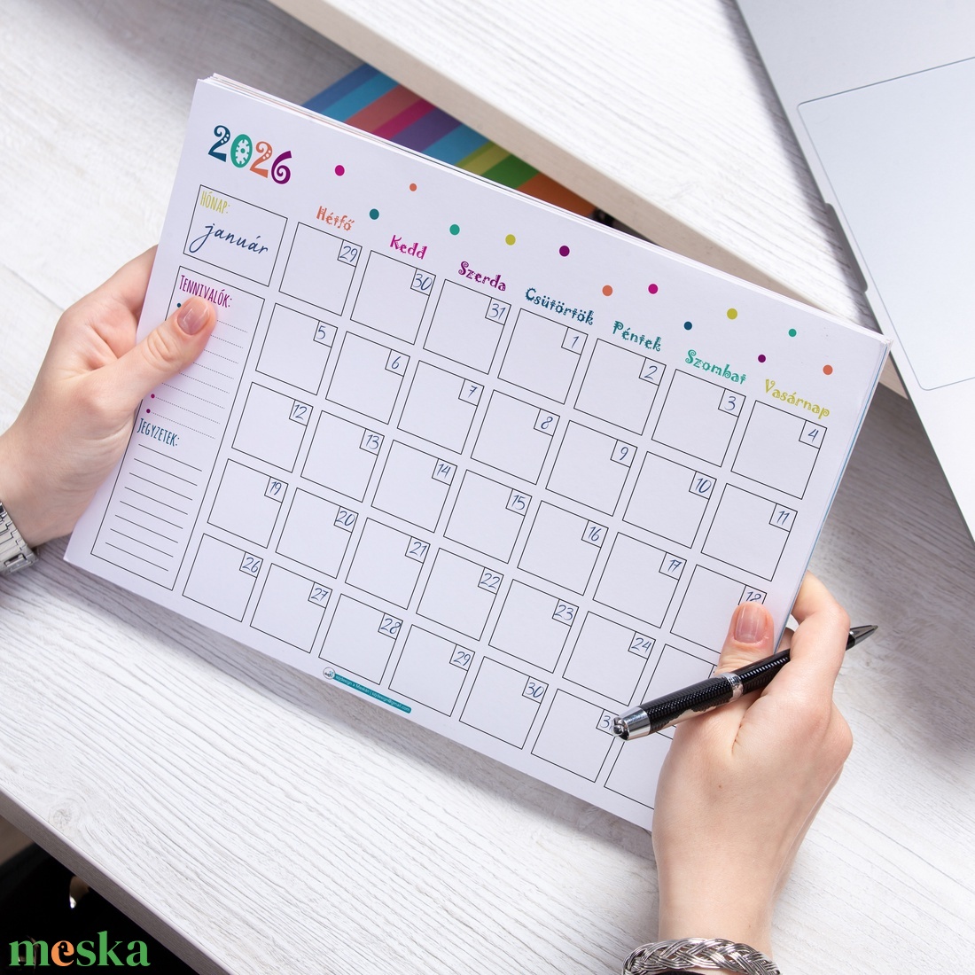 Hatalmas 2026-os tervező csomag, listák, naptárak, tanulási terv, mozgás terv, hála napló - digitális termék - otthon & életmód - papír, írószer - naptár & tervező - Meska.hu