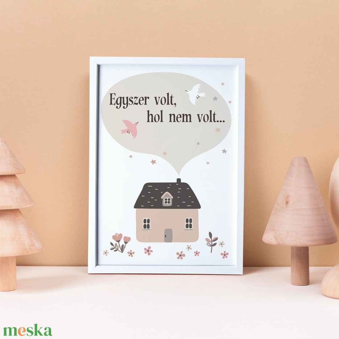 Egyszer volt, hol nem volt dekor print A/4-es méretben (fotópapírra nyomtatva vagy keretezve) ovisoknak, kisiskolásoknak - otthon & életmód - dekoráció - fali és függő dekoráció - falra akasztható dekor - Meska.hu