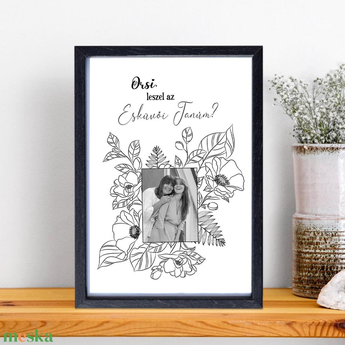Esküvői tanú felkérő grafika - Fekete-fehér vagy színes fotós grafika (digitálisan vagy fotópapíron) - esküvő - meghívó & kártya - tanú felkérő - Meska.hu